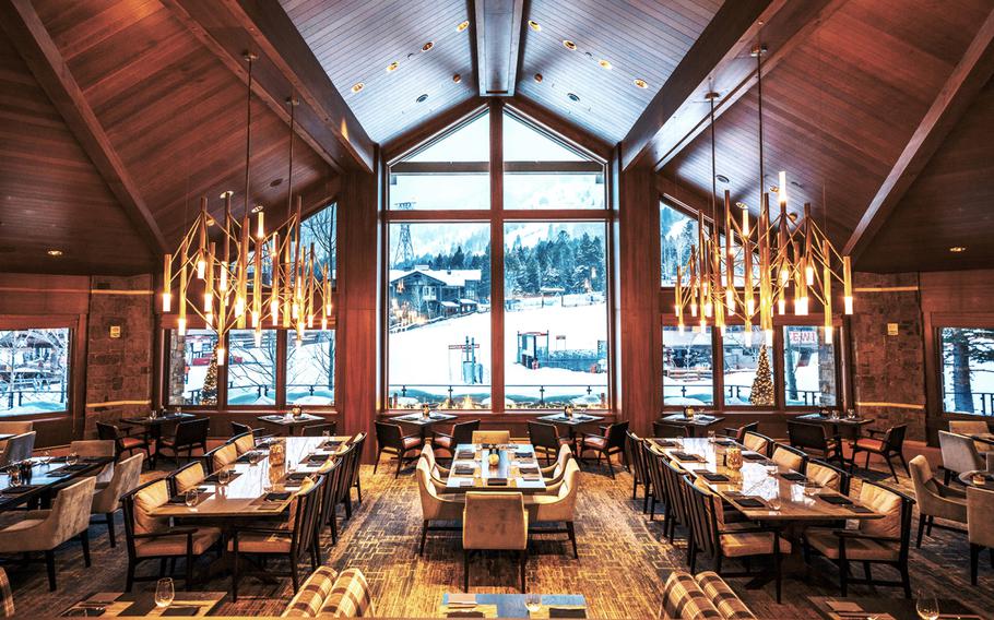 Inside the Westbank Grill at the Four Seasons Resort in Teton Village. 