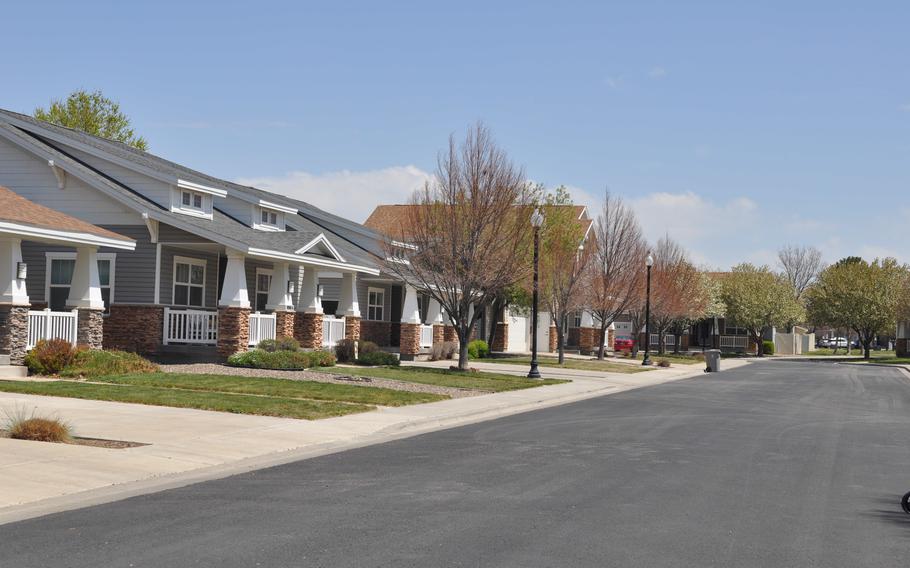 Streetscape at Mountain Home Air Force Base, Idaho.