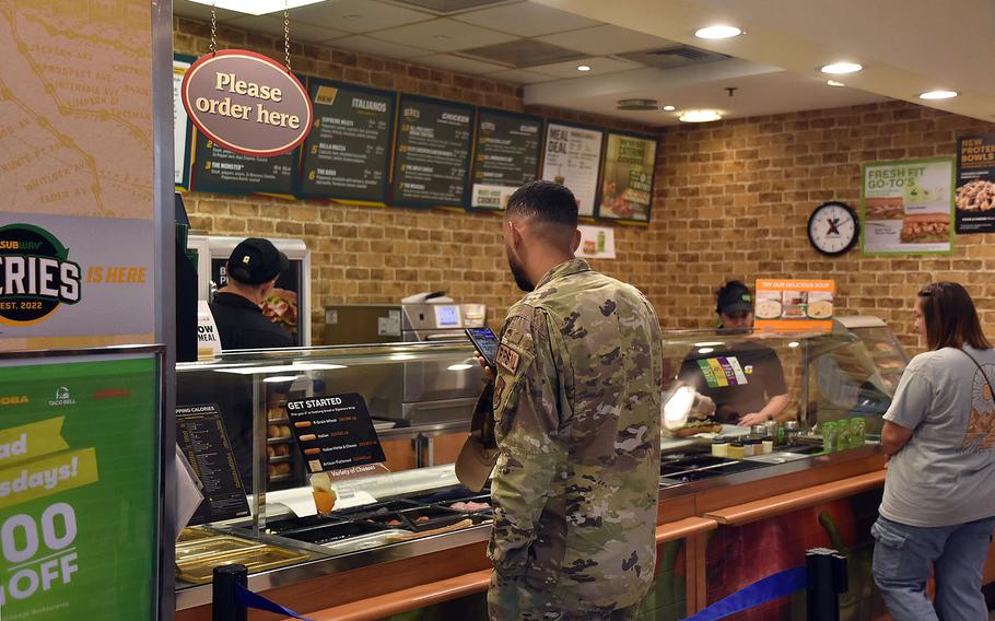 Subway restaurant in Area 1 of Aviano Air Base