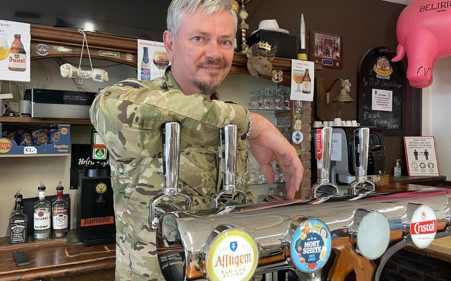 Belgian air force Lt. Col. Erik Vandebroek is the project officer for the move of Club Ambiorix. The bar is slated to reopen its doors at building 539 in July.