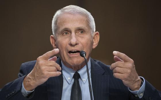 FILE - Anthony Fauci, director of the National Institute of Allergy and Infectious Diseases, testifies during a hearing in Washington, Sept. 14, 2022. Fauci, who left the government in 2022, is facing heated questioning from Republican lawmakers about the origins of the COVID-19 pandemic. The top U.S. infectious disease expert until 2022, Fauci was grilled by the House panel behind closed doors in January. On Monday, June 3, 2024, they're questioning him again, in public and on camera. (AP Photo/Cliff Owen, File)