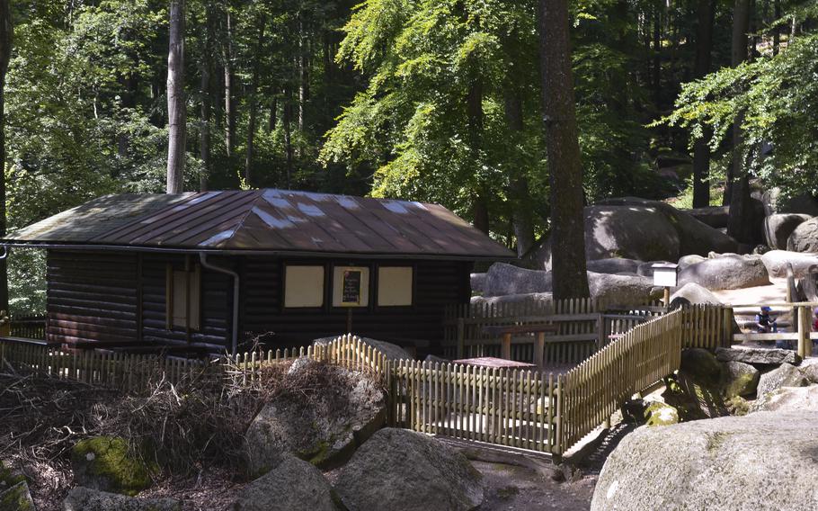 A kiosk near the top of the Felsenmeer provides refreshments and a resting area for climbers.