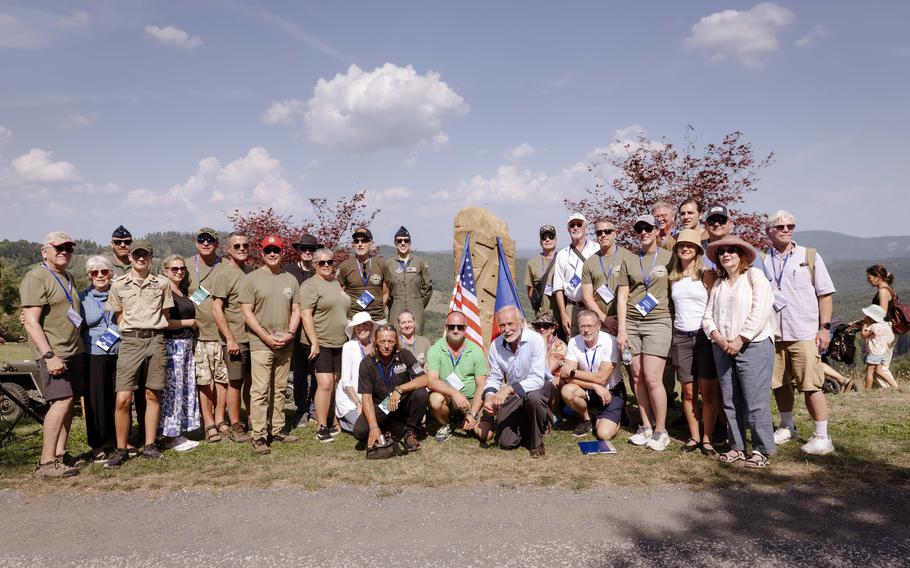 American visitors pose with Czech memorial organizers