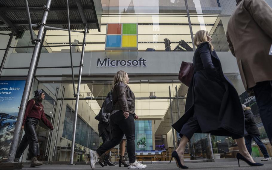 A Microsoft store in New York. 