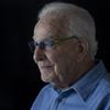 Holocaust survivor Naftali Fürst pauses during an interview at home in Haifa, Israel, Tuesday, Jan. 14, 2025. (AP Photo/Maya Alleruzzo)