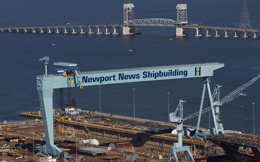 Newport News Shipbuilding in downtown Newport News, Va.