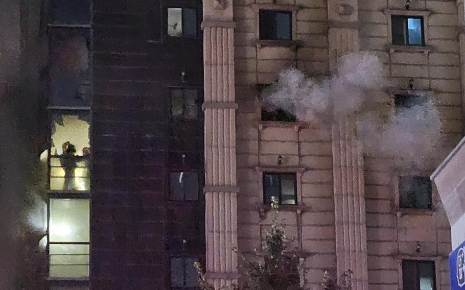 A hotel fire in Bucheon, South Korea