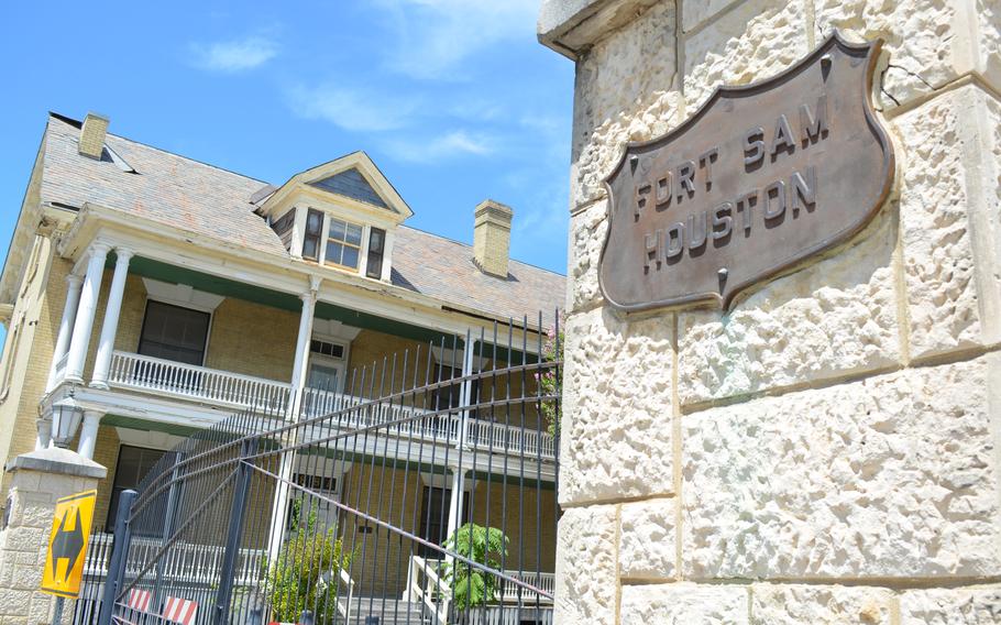 The entrance to Joint Base San Antonio-Fort Sam Houston in Texas on July 26, 2022.