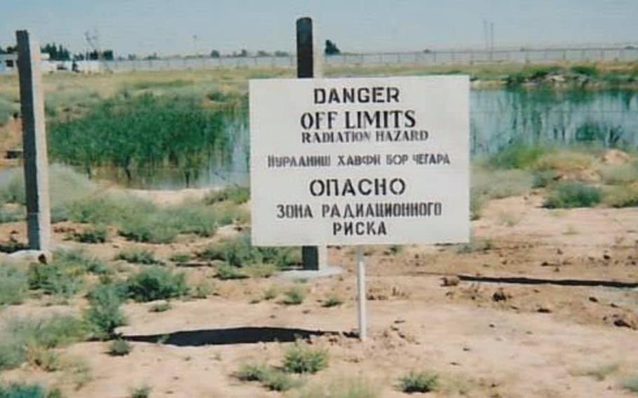 “The second you arrived at K2 you noticed the signs everywhere that said ‘Danger Radiation.’ I remember hearing from the other guys that this place was toxic,” said Mark T. Jackson, a former Army staff sergeant who served at Karshi-Khanabad Air Base in Uzbekistan in 2003 and 2004. Jackson and other K2 veterans have said they often saw chemical residue from old weapons and jet fuel oozing in black pools at the base.