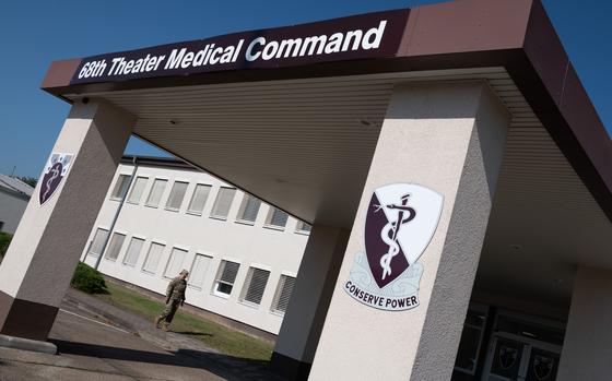 The 68th Theater Medical Command building on Sembach Kaserne, Germany, Sept. 20, 2024.