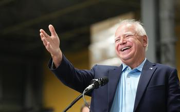 Gov. Tim Walz attends a July 23, 2024, event in New Hope, Minnesota. 