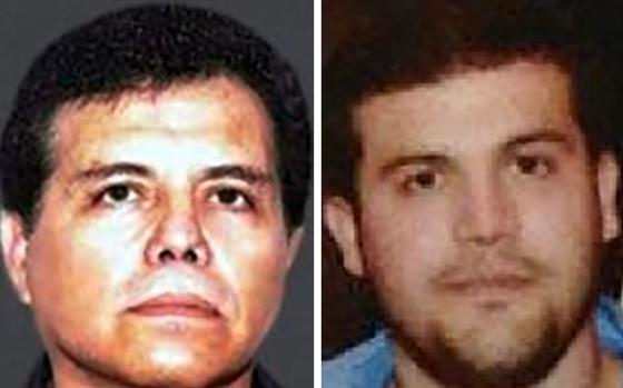 Ismael Zambada Garcia, better known as “El Mayo,” and Joaquin Guzman Lopez, two alleged leaders of Mexico's Sinaloa drug cartel, were arrested in El Paso on July 25. MUST CREDIT: DEA/Department of State