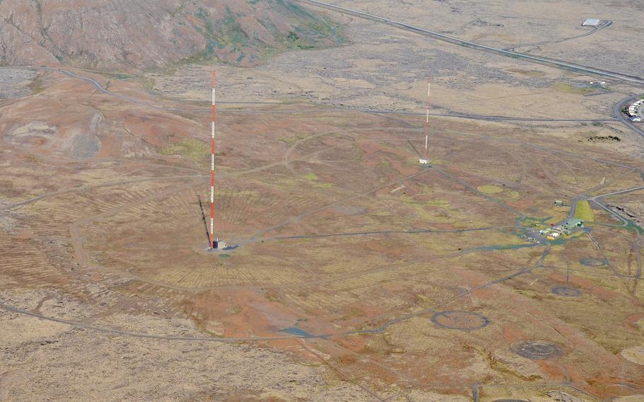 The Naval Computer and Telecommunications Station in Grindavik, Iceland, in 2022. Lava from a nearby volcanic eruption has reached a defensive barrier around the site, according to the country’s national broadcaster.