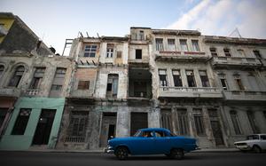 Dilapidated buildings in Havana. 