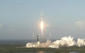 A SpaceX Falcon 9 lifting off from the Cape Canaveral Space Force Station on Oct. 23, 2024.