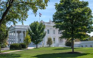 A view of the White House from the western corner of the South Lawn is seen Sept. 5, 2023, in Washington, D.C.