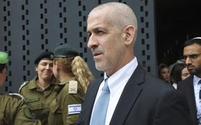 FILE - Ronen Bar, chief of Israel's domestic Shin Bet security agency, attends a ceremony marking Memorial Day for fallen soldiers of Israel's wars and victims of attacks at Jerusalem's Mount Herzl military cemetery, May 13, 2024. (Gil Cohen-Magen/Pool photo via AP, File)