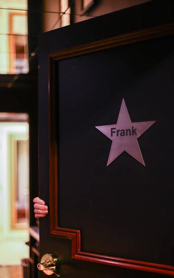 The star on Frank Sinatra’s dressing room remains in place in The Showroom at the Golden Nugget hotel-casino on June 13 in downtown Las Vegas. 