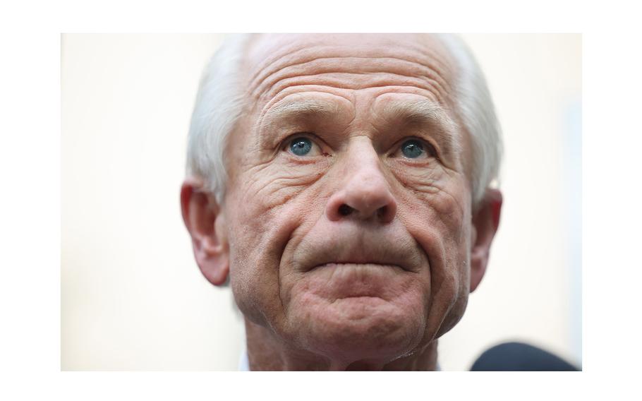 Peter Navarro, an advisor to former U.S. President Donald Trump, speaks after being found guilty of contempt of Congress at the E. Barrett Prettyman Courthouse on Sept. 07, 2023, in Washington, DC. Navarro was found guilty of criminal contempt of Congress for failing to comply with a congressional subpoena related to the House select committee's investigating of the Jan. 6, 2021, attack on the US Capitol. 