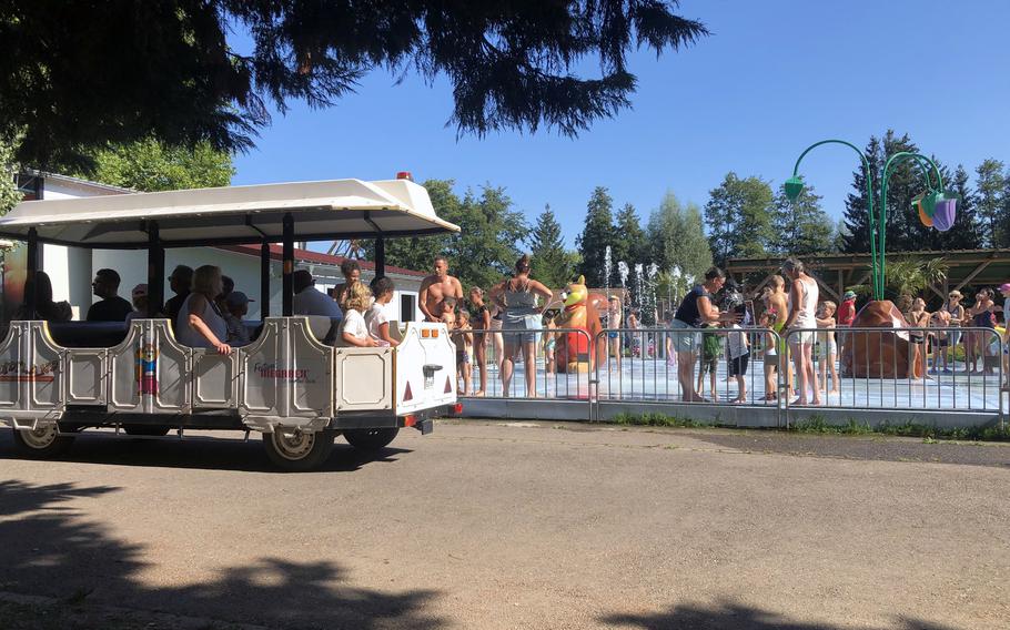 The water playground was a favorite attraction for the kids during an August visit to Didiland in Morsbronn-les-Bains, France. There's a train that takes visitors around the 17-acre amusement park.