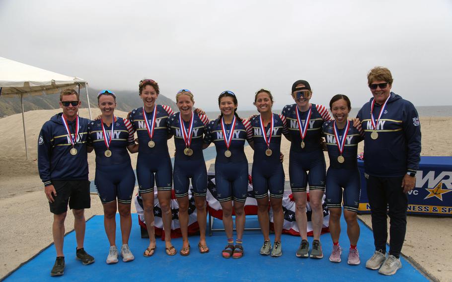 Navy Women win gold during the 2024 Armed Forces Triathlon Championships.