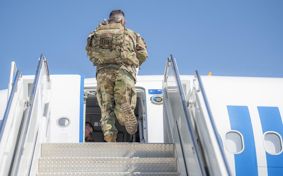 Family and friends bid farewell before Idaho Army National Guard members deploy