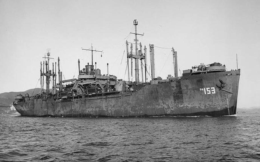 Arthur Grabiner, a Navy veteran, served aboard the USS Laurens, shown here, during two years of active duty. The ship was part of a convoy that traveled together for self-protection across the Pacific theater in a zigzag formation to deter Japanese kamikaze pilots that targeted them.