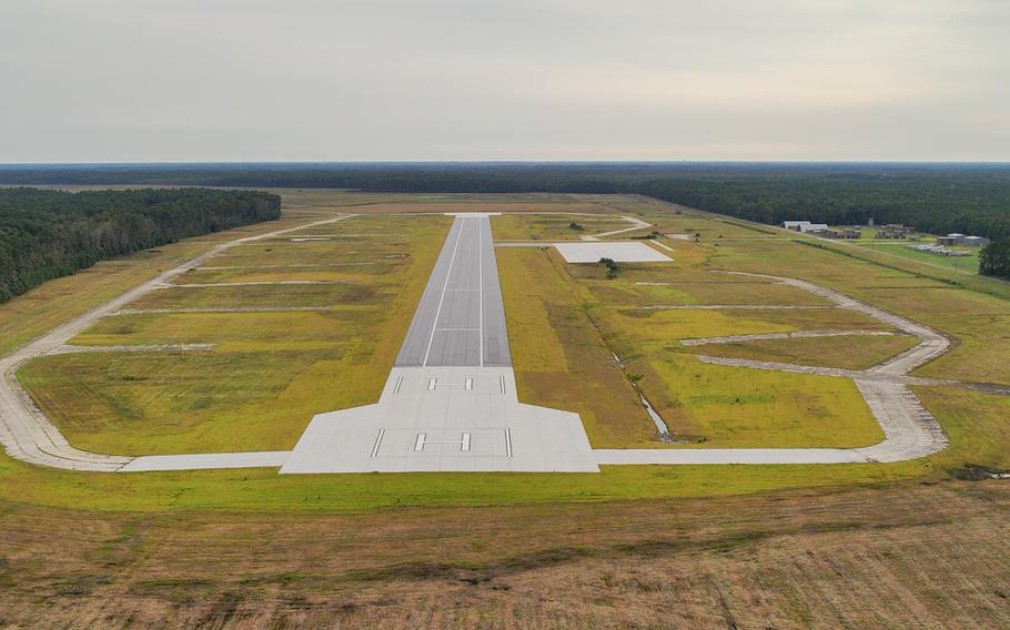 Aerial photo of the new outlying landing field