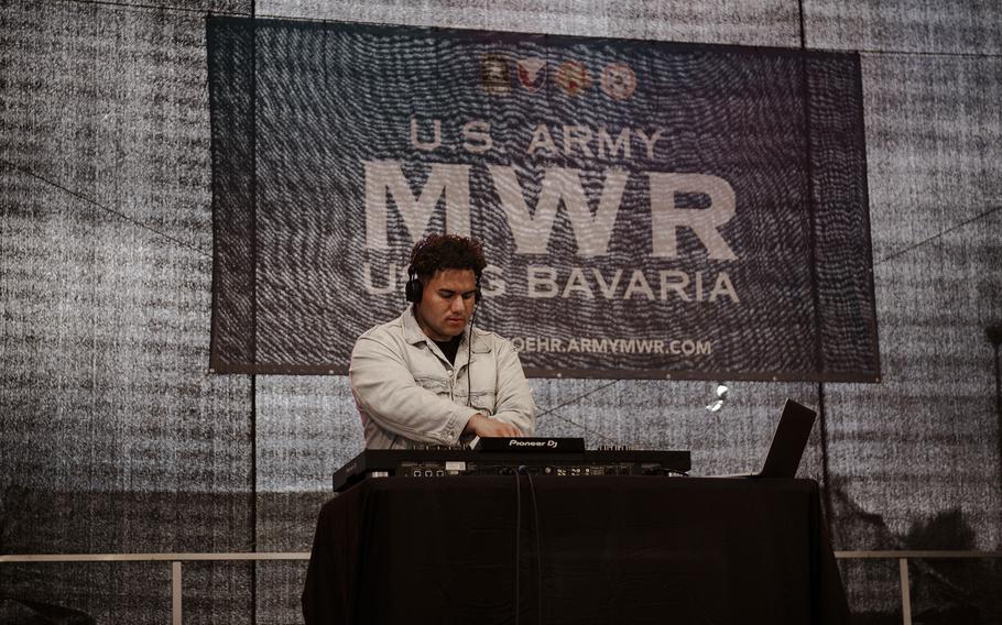 A local community member DJ’s at one of the food and beer tents at the 63rd Annual German-American Volksfest on Camp Algiers, Grafenwoehr, Germany from August 2-4, 2024. 