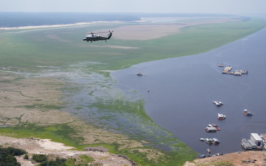 A view of the Amazon from Marine One.