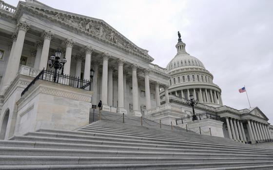 The U.S. Capitol, including the House of Representatives, left, are seen on Thursday, Nov. 14, 2024, in Washington. (AP Photo/Mariam Zuhaib)