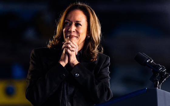 Kamala Harris during a campaign rally in Wilkes-Barre, Pa., on Sept. 13, 2024.