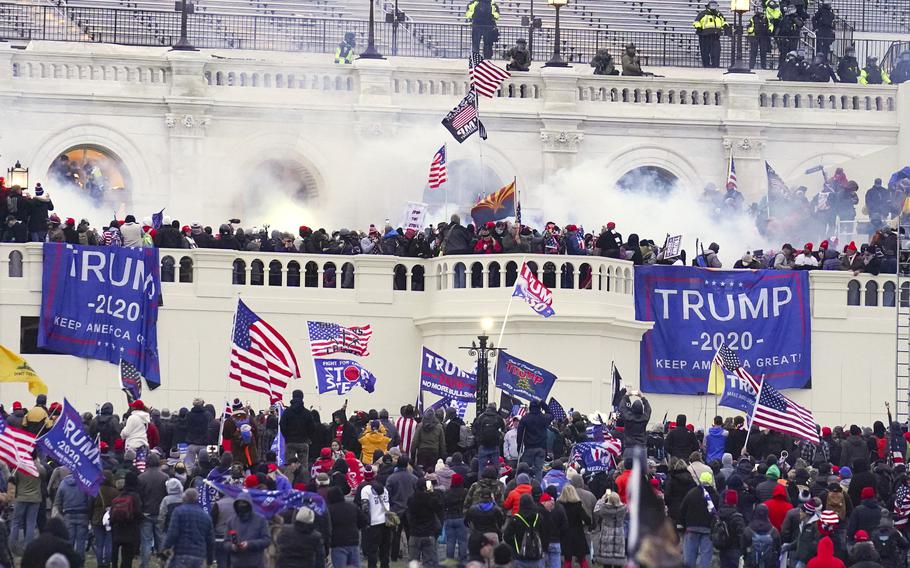 Rioters at the U.S. Capitol on Jan. 6, 2021.