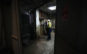 Journalists take a tour inside Sahel General Hospital, in Dahiyeh, Beirut, Lebanon, Tuesday, Oct. 22, 2024. (AP Photo/Hassan Ammar)