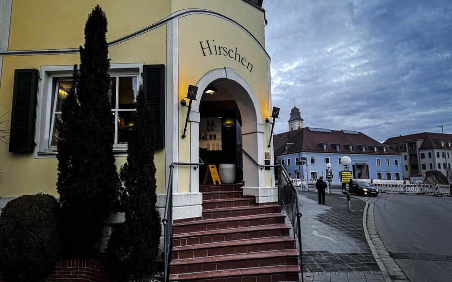 Hirschens Restaurant Wirtsstuben, located at the edge of the main street in Parsberg, Germany, offers a cozy atmosphere and serves traditional German cuisine daily.