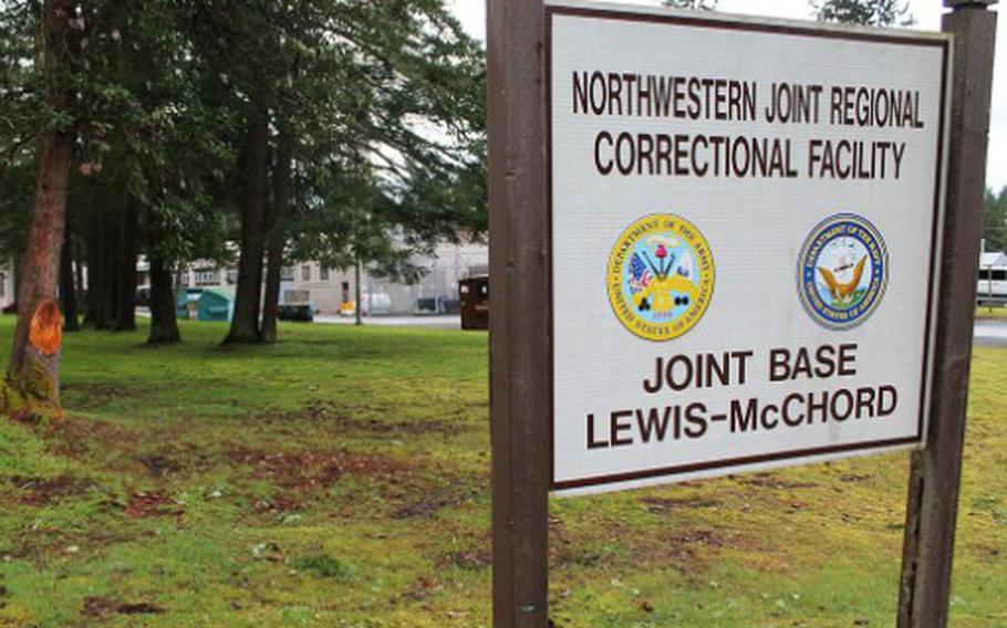 Sign at the Northwestern Joint Regional Correctional Facility, the jail at Joint Base Lewis-McChord in Washington. (U.S. Army)
