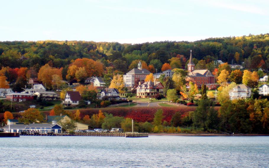 A view of the town of Bayfield, Wis., from Bayfield Harbor. The walkable town is chock full of galleries, shops and one-of-a-kind restaurants. 