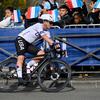 The USA's Shawn Morelli takes a corner during the C4-5 road race at the 2024 Paris Paralympics in Clichy-sous-Bois, France, on Sept. 6, 2024.