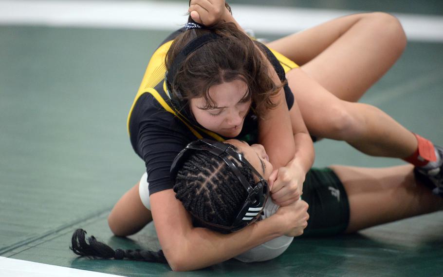 Kadena’s Emmah Strong won by technical fall.