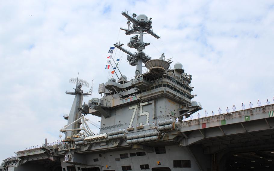 The aircraft carrier USS Harry S. Truman and a force of 6,500 sailors deploys