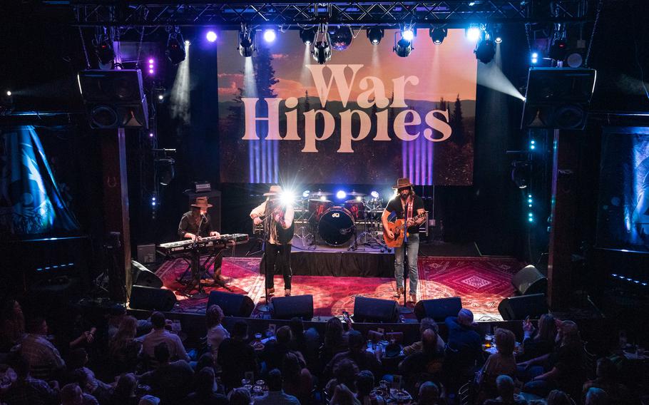 Country music duo War Hippies performs March 9, 2023 at MadLife Stage & Studios in Woodstock, Ga., just north of Atlanta.