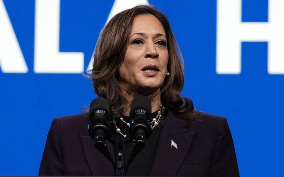 Vice President Kamala Harris speaks during the American Federation of Teachers' 88th national convention in Houston on July 25, 2024.