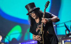 Saul Hudson, aka Slash, lead guitarist of Guns N’ Roses, performs during the Copenhell heavy metal music festival in Copenhagen, Denmark, on June 17, 2023. Guns N’ Roses has two concert dates in Germany planned in Duesseldorf and Munich. 