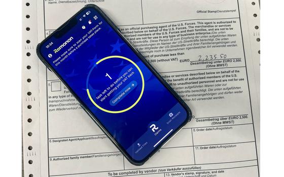 Remonon, an app that reimburses value-added tax for U.S. personnel in Germany, is slated to launch for all eligible users Jan. 1, 2025, according to a recent U.S. Army Installation Management Command-Europe statement.