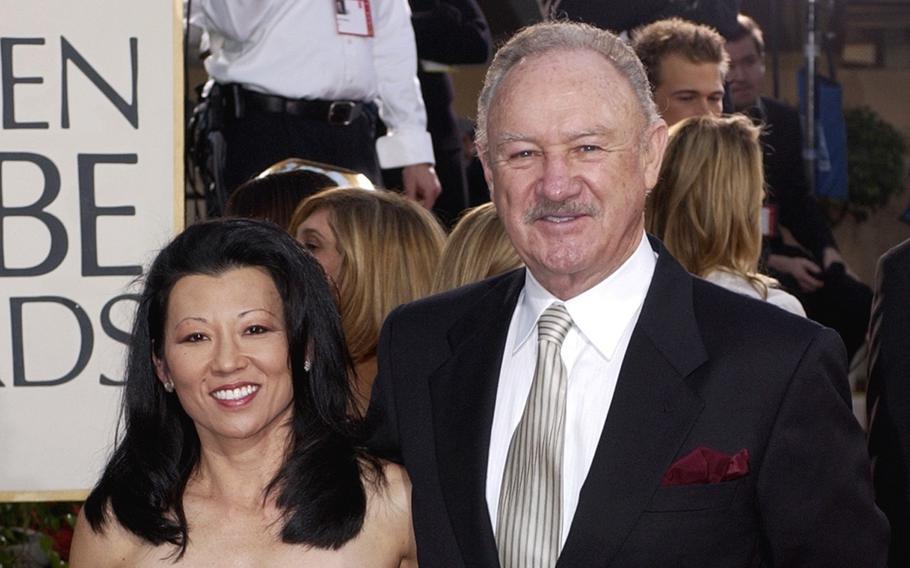 Betsy Arakawa and Gene Hackman.