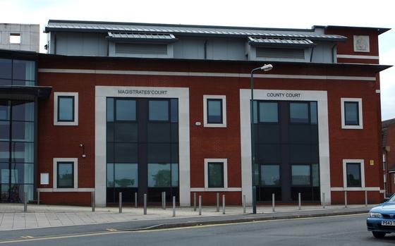 The Kidderminster Magistrates Court building in Kidderminster, England, where Texas Army National Guard soldier Isac Calderon pleaded guilty Oct. 10, 2024, to causing serious injury by dangerous driving. Calderon, who fled the country after a July 2023 road crash, will face sentencing in Worcester Crown Court next month.