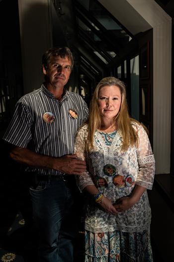 Chantal Zimmerman and her husband Aaron Ray Zimmerman at the National Press Club on July 27, 2023.