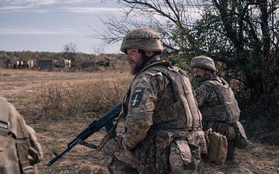 Members of the 33rd Mechanized Brigade participate in a training exercise on Sept. 27. 