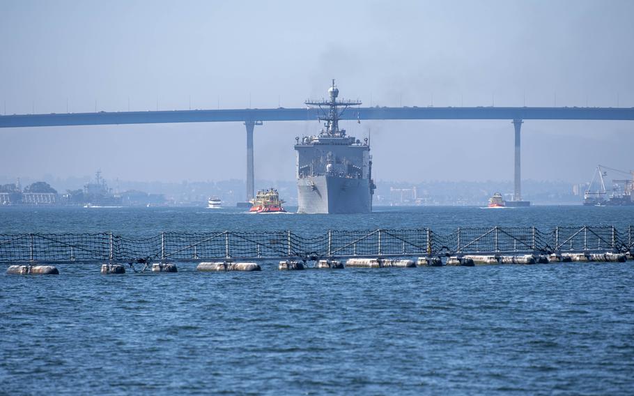 USS Comstock returns to homeport Naval Base San Diego.