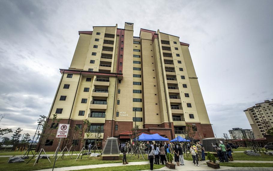 Vera Tower, named for Medal of Honor recipient Army Pvt. Miguel Vera, opens at Camp Humphreys, South Korea, Sept. 13, 2024. 